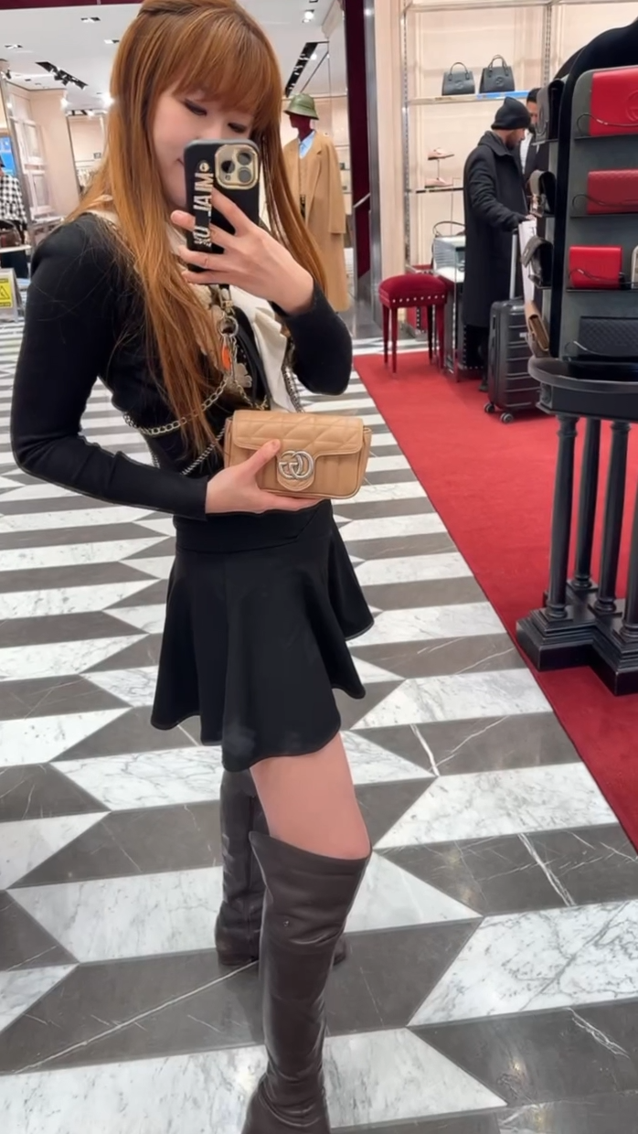 @Gucci▪️Marmont Surper mini 超迷你銀釦方格包/P615