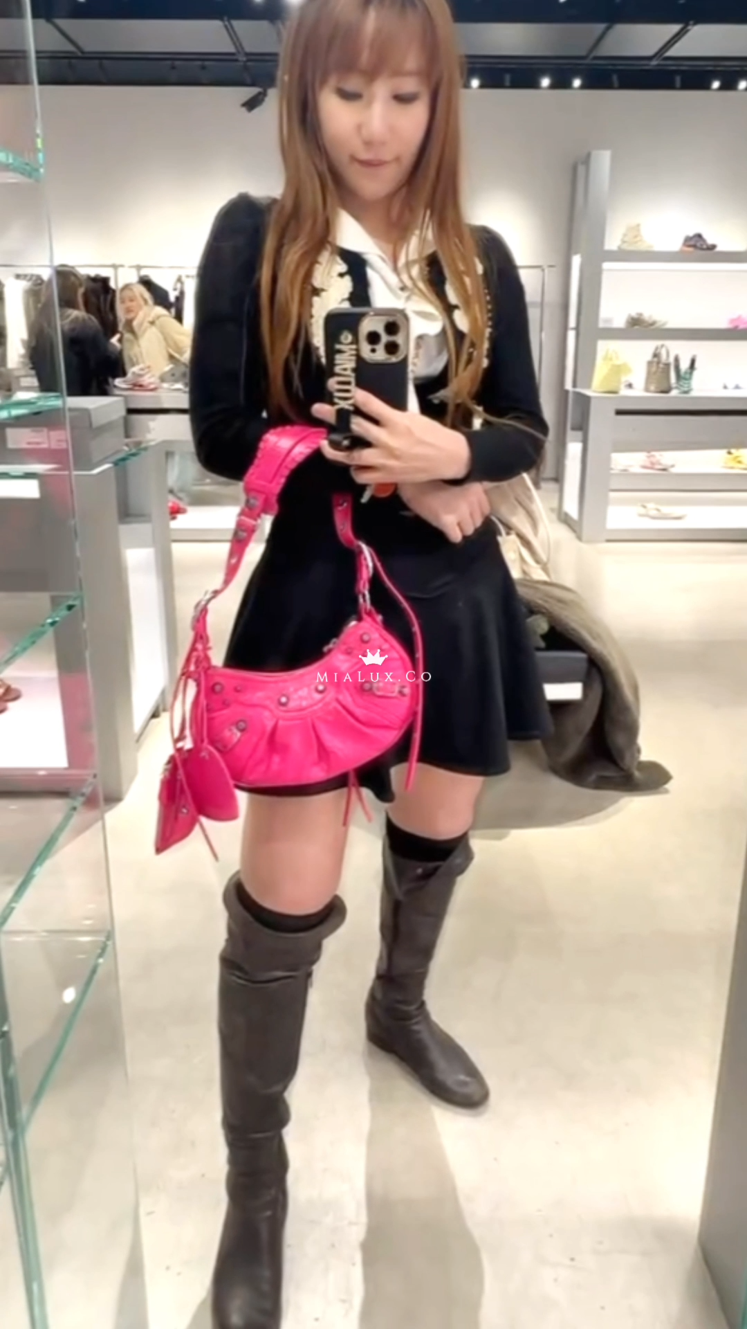 @Balenciaga巴黎世家▪️Cagole XS 羊皮半月機車包/P1230