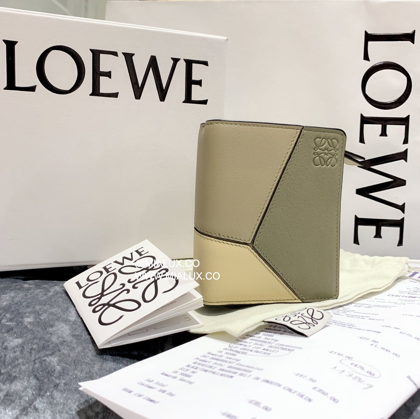 Loewe▪️Puzzle compact zip 拼圖雙開拉鍊短夾/550