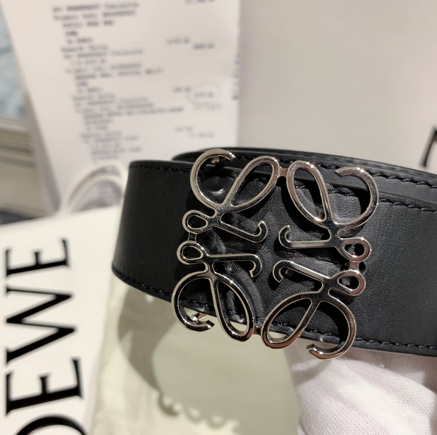 Loewe Reversible Anagram belt 男女款雙面皮帶/K375