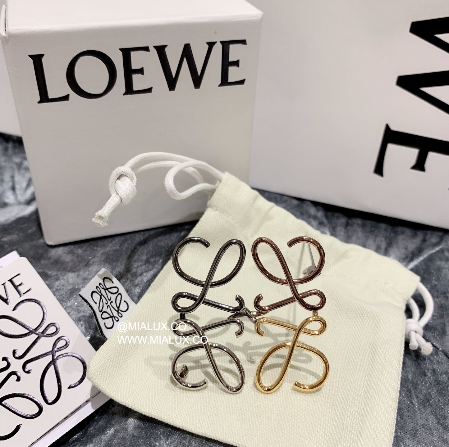 Loewe▪️Anagram brooch in metal 金屬多色胸針/275