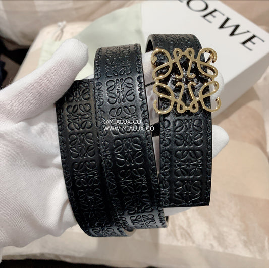 Loewe Reversible Repeat belt 男女款雙面壓花皮帶/325