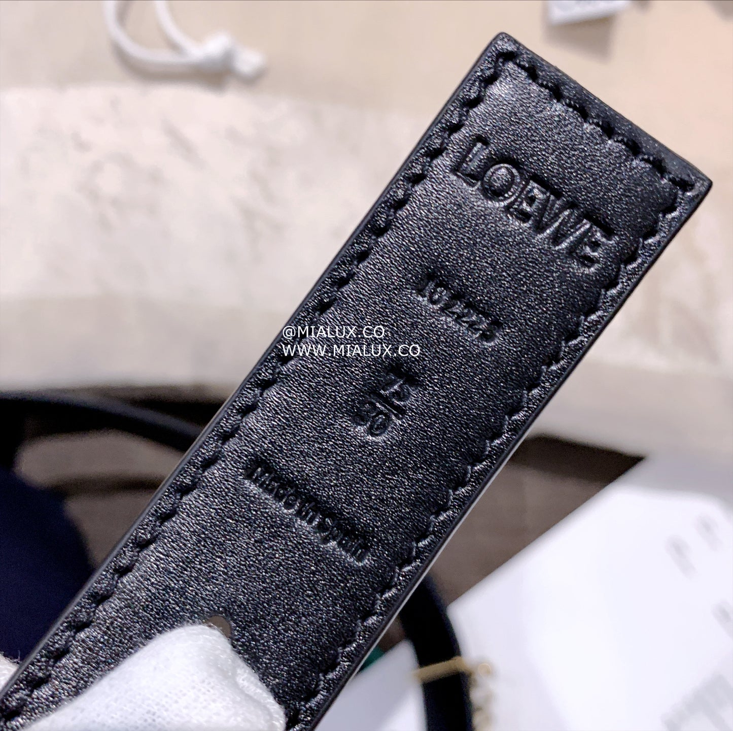 Loewe Reversible Repeat belt 男女款雙面壓花皮帶/325