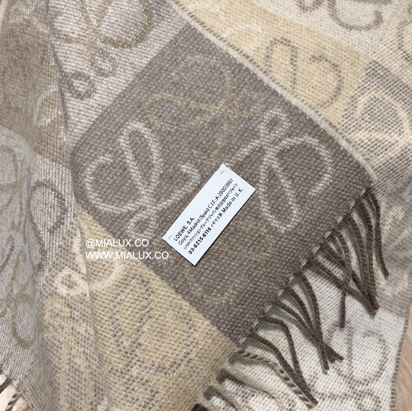 Loewe▪️Scarf in Wool and Cashmere 爆款LOGO羊絨圍巾/E450 K425