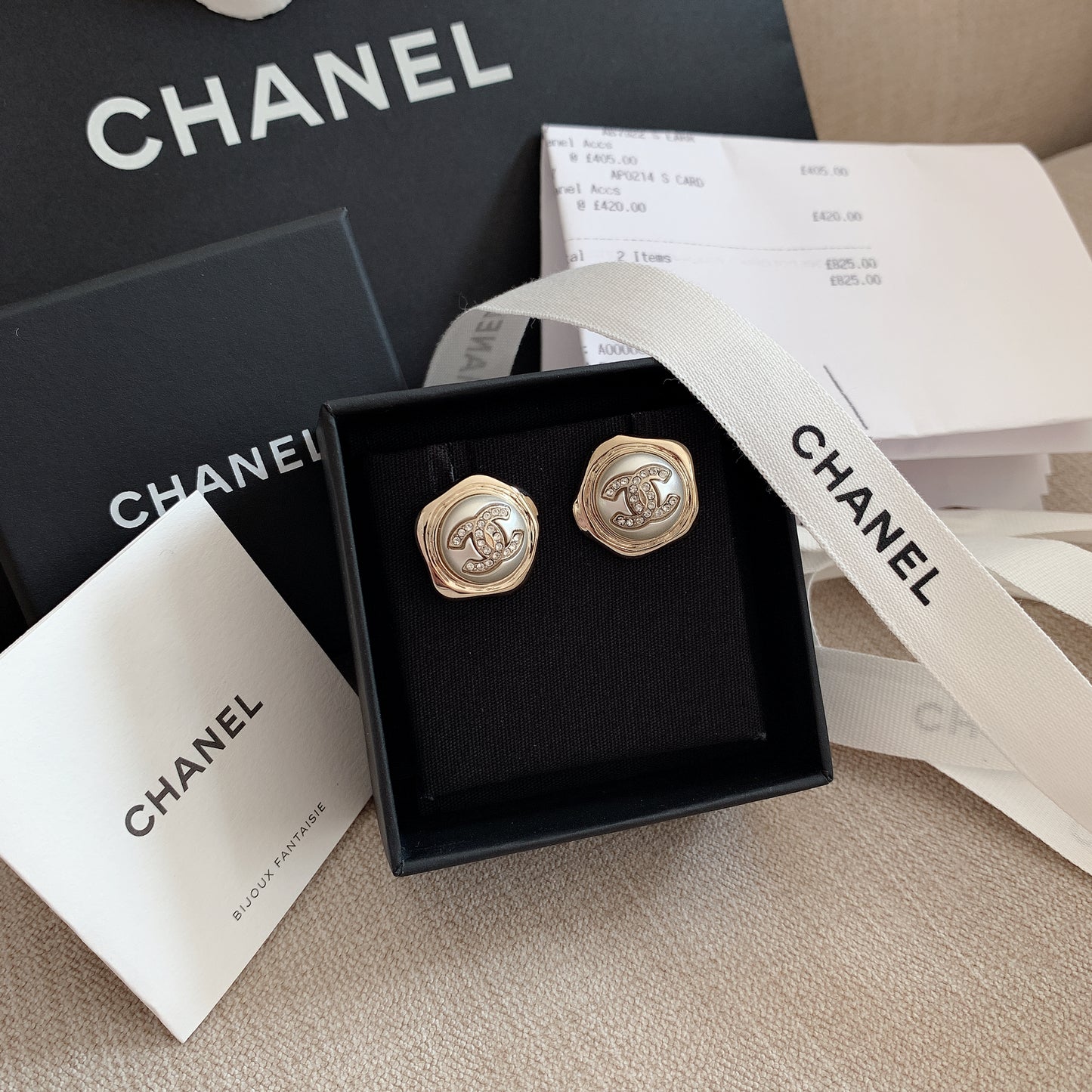 CHANEL▶︎✨| GOLD METAL EARRINGS 復古自由形厚金耳針 AB7922 -