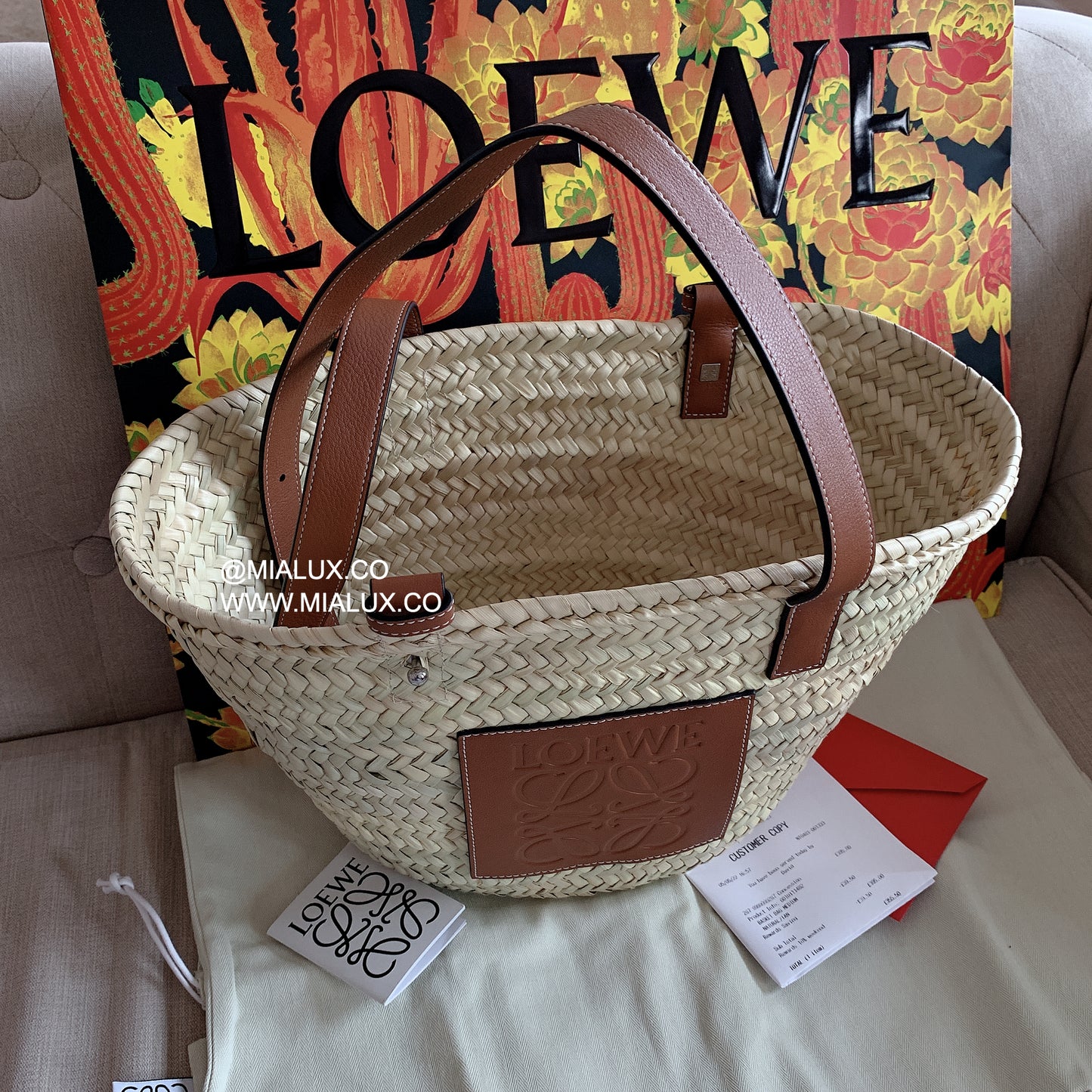 Loewe▪️Basket bag 經典牛皮草編包/450