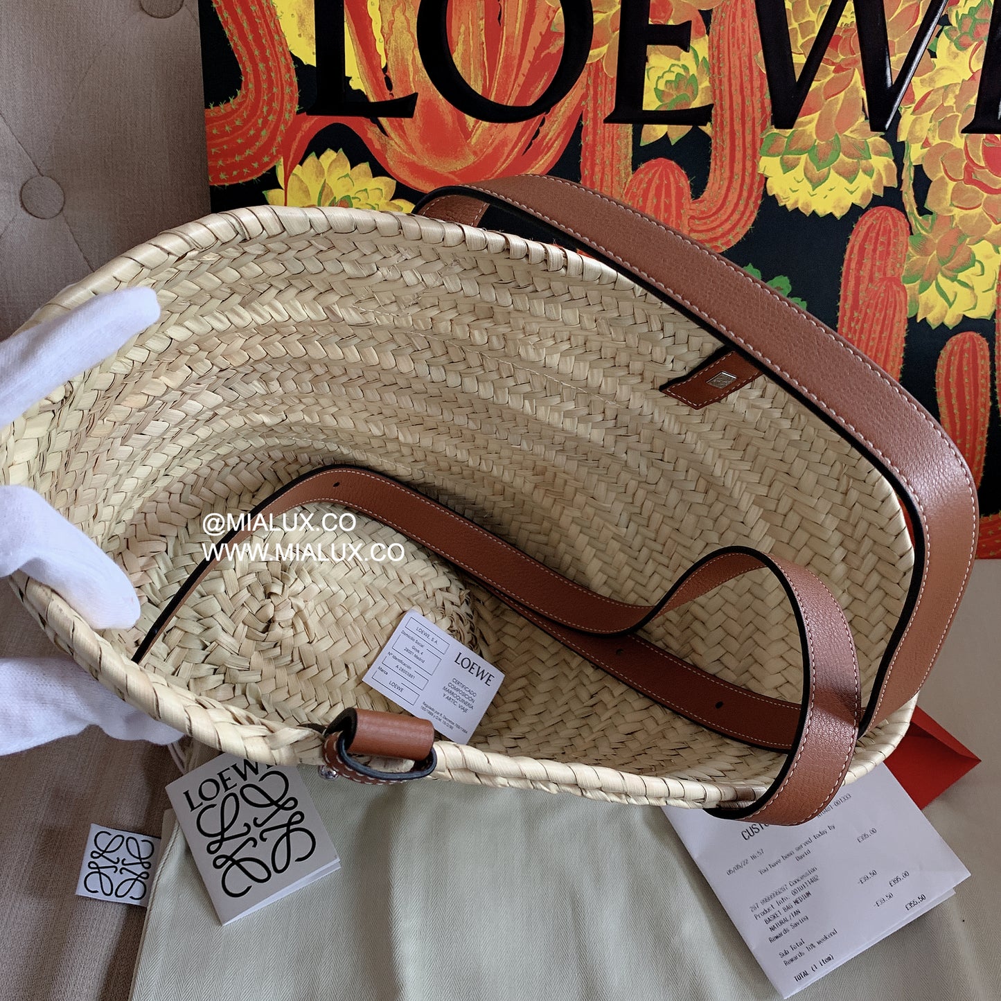 Loewe▪️Basket bag 經典牛皮草編包/450