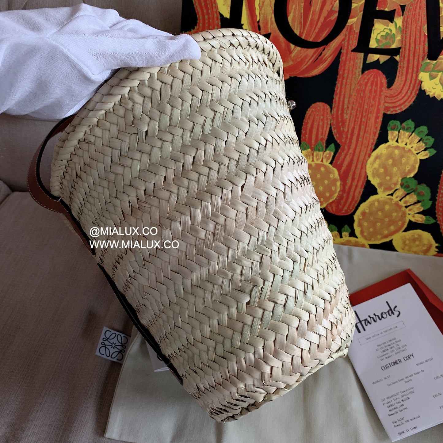 Loewe▪️Basket bag 經典牛皮草編包/450