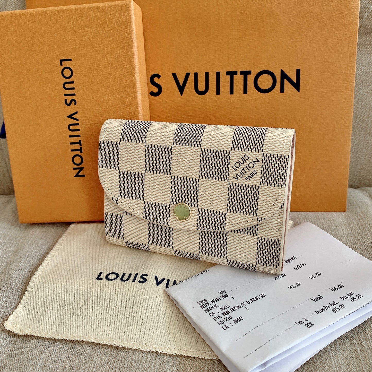 LV Rosalie 棋盤格圓翻蓋零錢包/300✨🉐13600