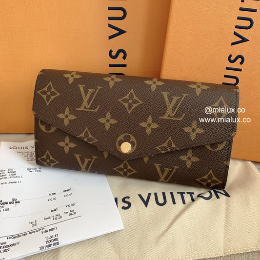 LV▪️Sarah 信封長夾/495✨🉐21790