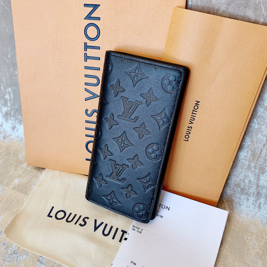 LV Brazza 男生款壓紋牛皮雙開長夾/710✨🉐30820