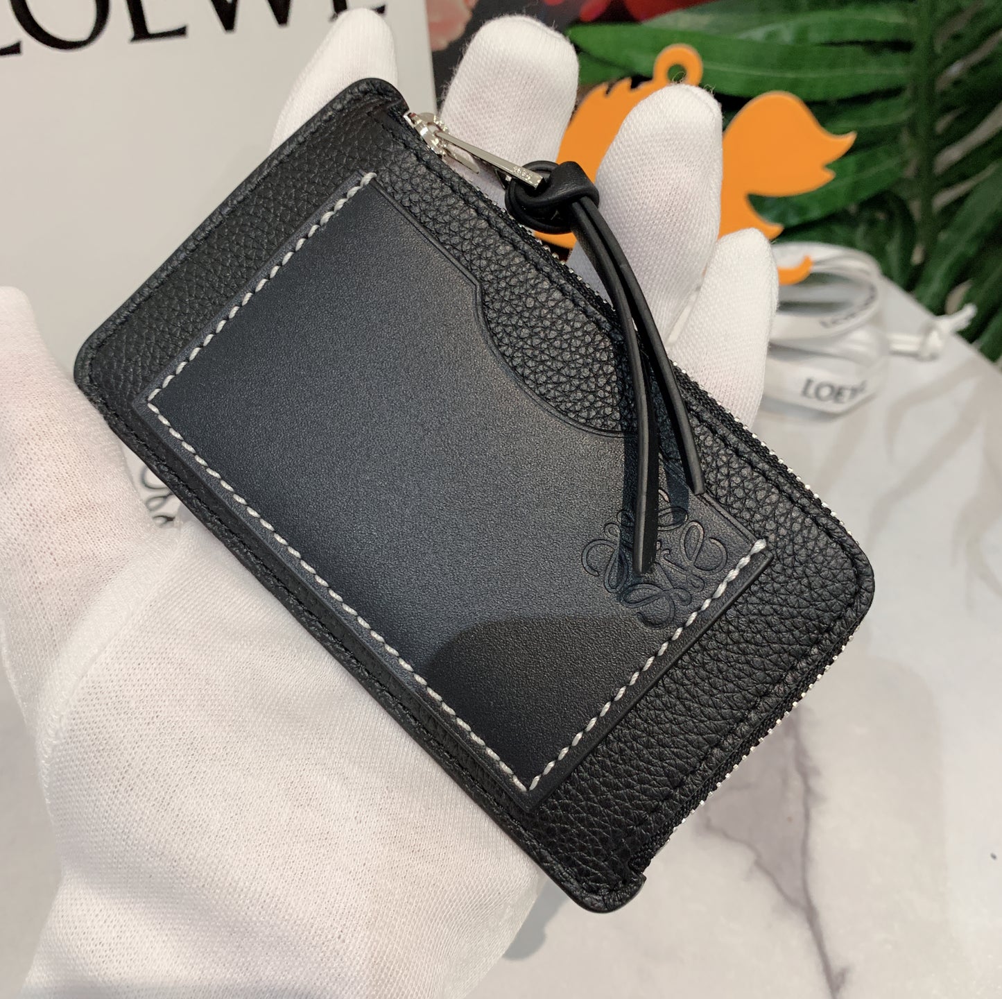Loewe▪️Coin cardholder 軟粒面牛皮拉鍊卡包/295
