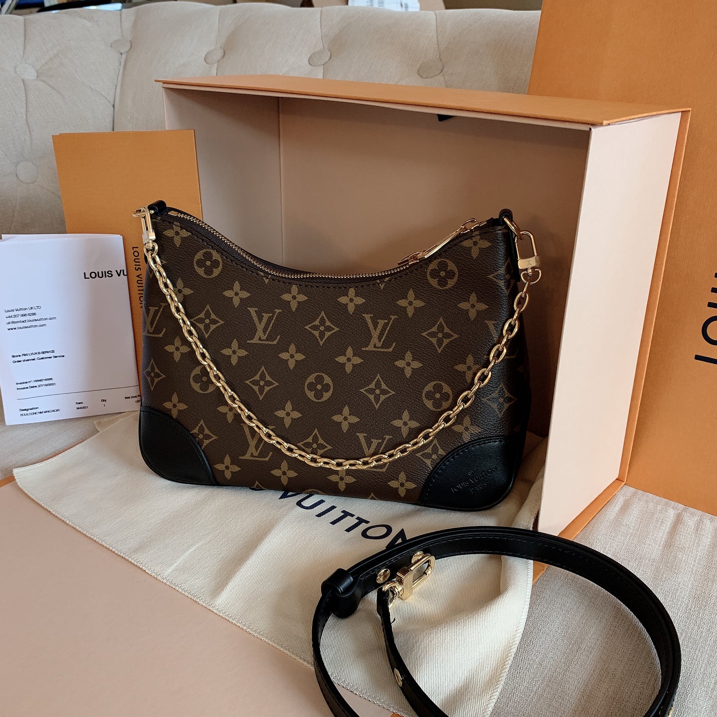 LV▪️Boulogne 老花牛角包/1850✨🉐78700