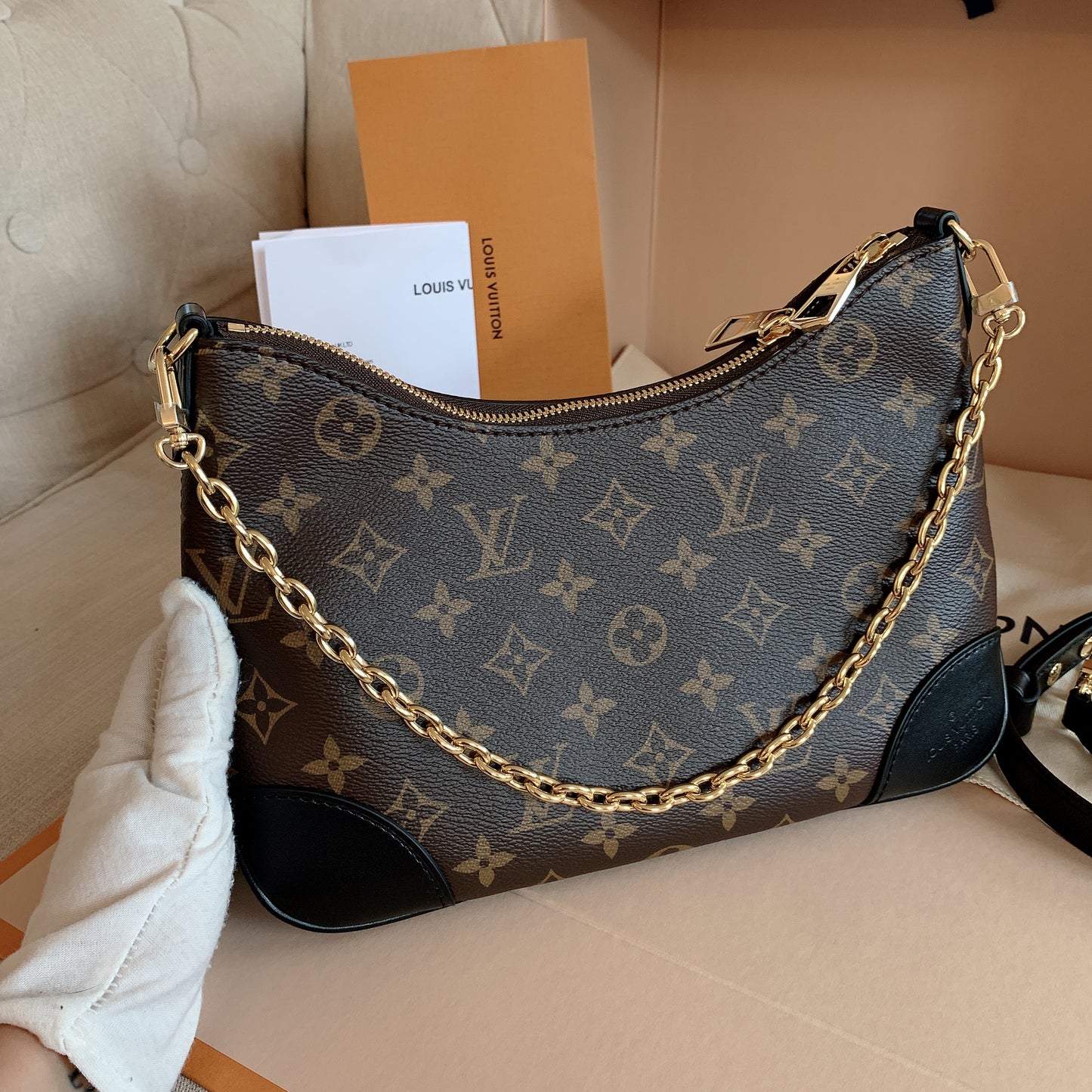 LV▪️Boulogne 老花牛角包/1850✨🉐78700