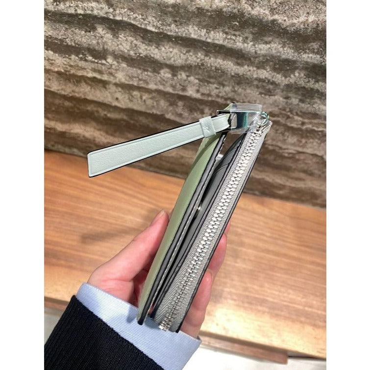 Loewe Puzzle slim compact wallet 經典牛皮拼圖拉鍊短夾/450