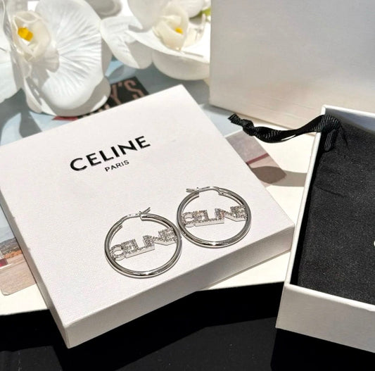 @Celine Silver Earrings 字樣耳環/P291🔥折上九折🉐12590