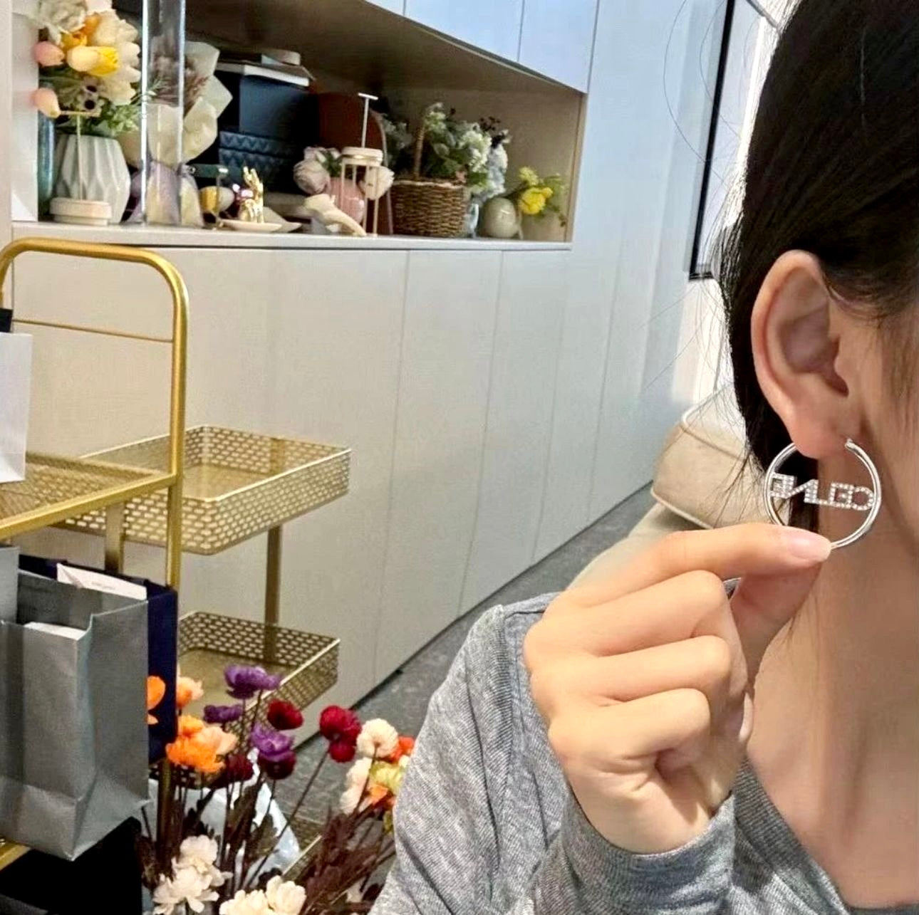 @Celine Silver Earrings 字樣耳環/P291🔥折上九折🉐12590