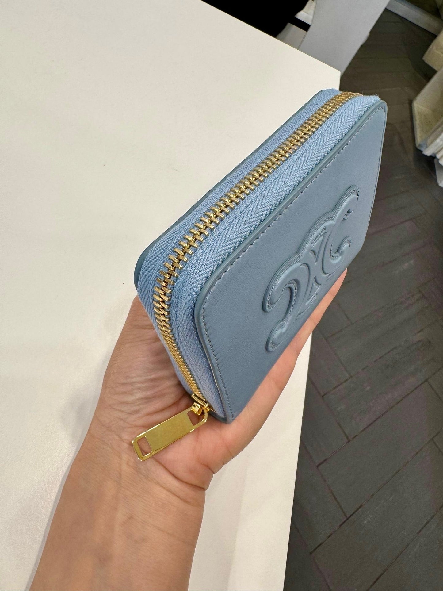 @Celine Outlet Compact Zipped 凱旋門拉鍊皮夾