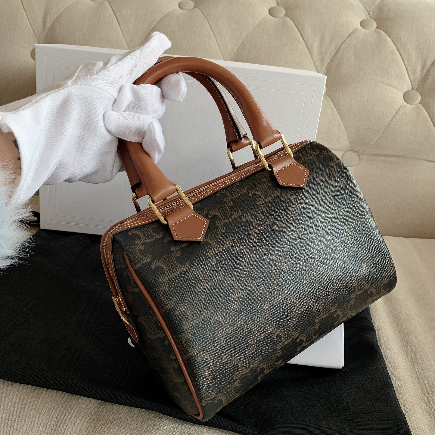 Celine▪️Boston Triomphe S 小款老花波士頓包/1300E1350 🉐48250🇪🇺