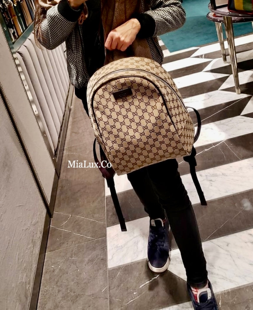 @Gucci Canvas Backpack 男女款老花後背包/P600