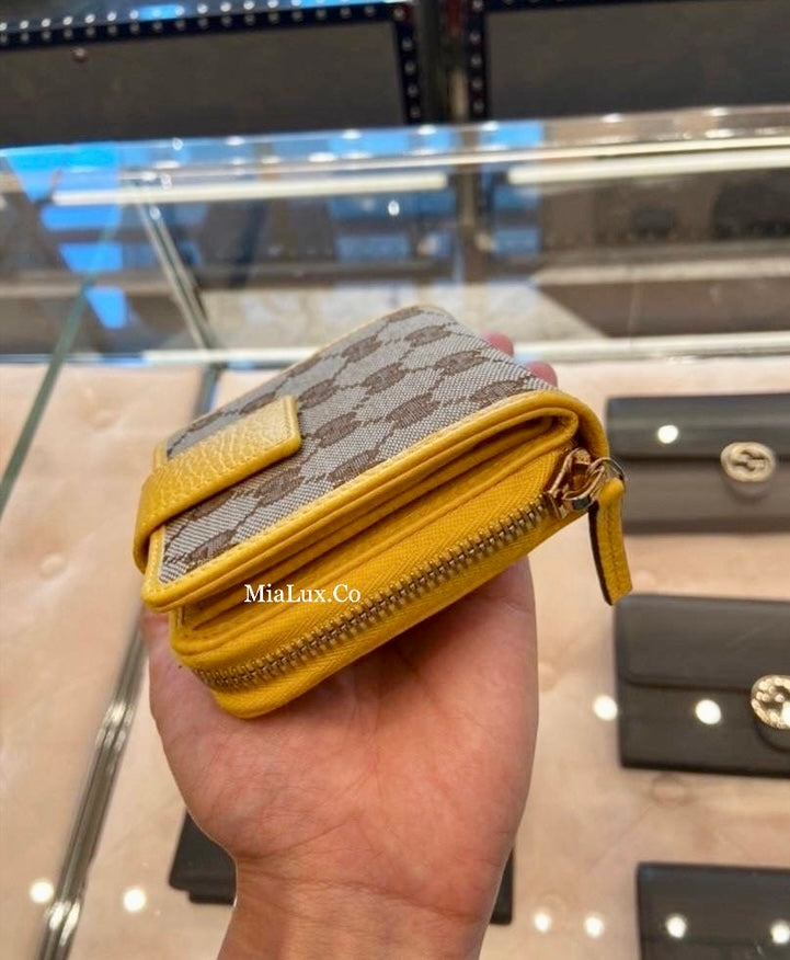 *@Gucci Canvas 織布短夾/440P200 🔔限時折🉐11000