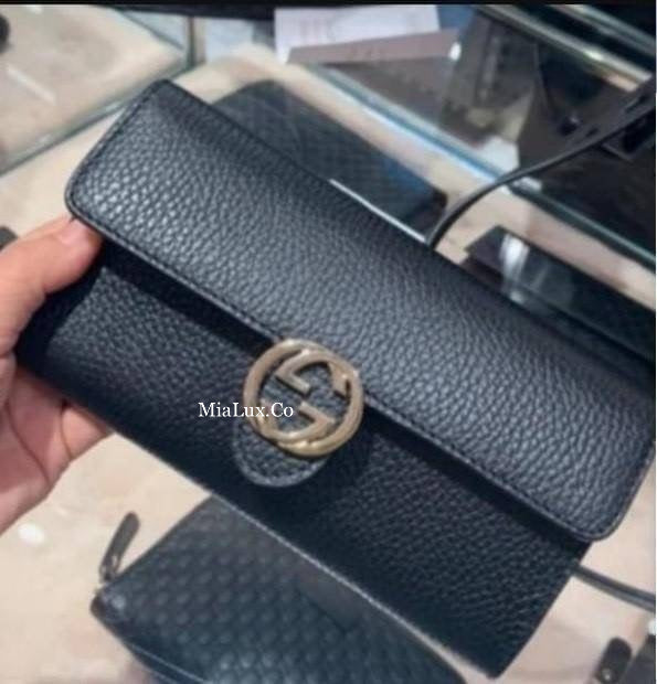 *@Gucci▪️Interlocking 雙G銀扣翻蓋長夾/P270 🔔限時折🉐13150