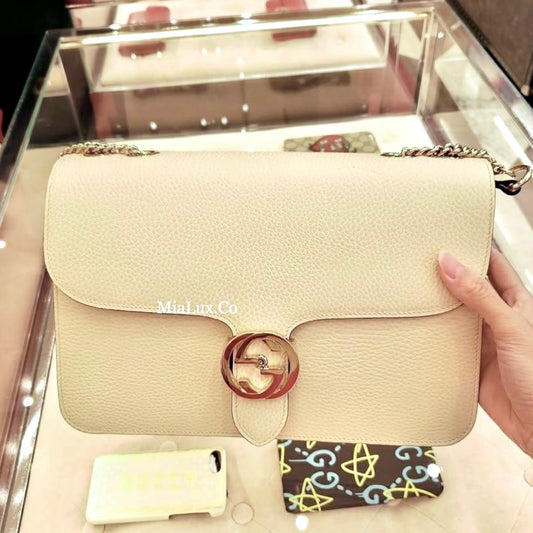 *@Gucci GG Interlocking L 大款銀扣風琴包/P855