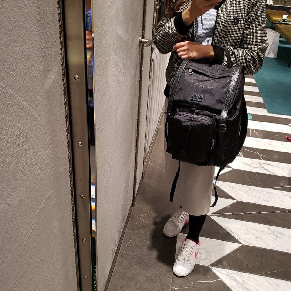 @Gucci Nylon 男生款黑後背包/P540
