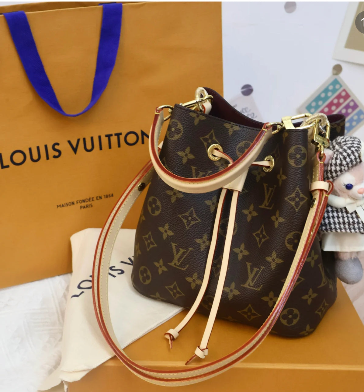 LV NéoNoé BB 新老花BB水桶包/1520✨🉐64840