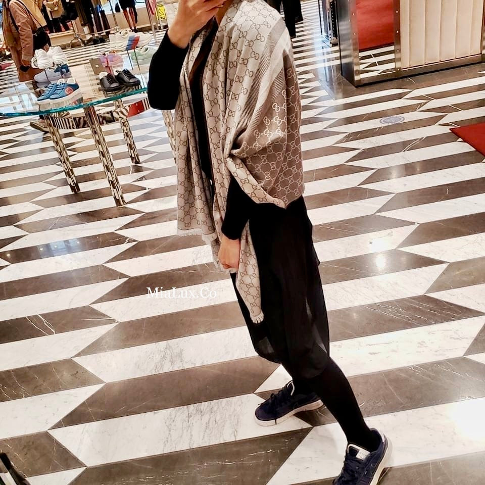 *@Gucci▪️Wool Scarf Long 正反雙色羊毛長條圍巾/P175