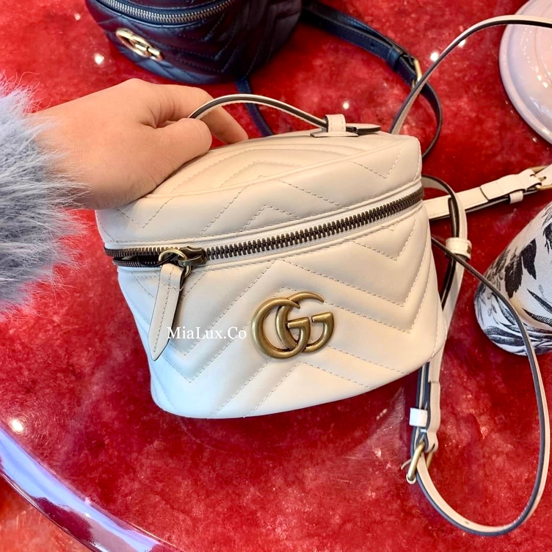 Gucci GG Marmont Mini Top Handle 上把手化妝後背包/P845