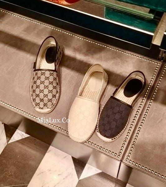 *@Gucci Espadrilles Shoes 男生款老花漁夫鞋/390P175🔔限時折🉐8680