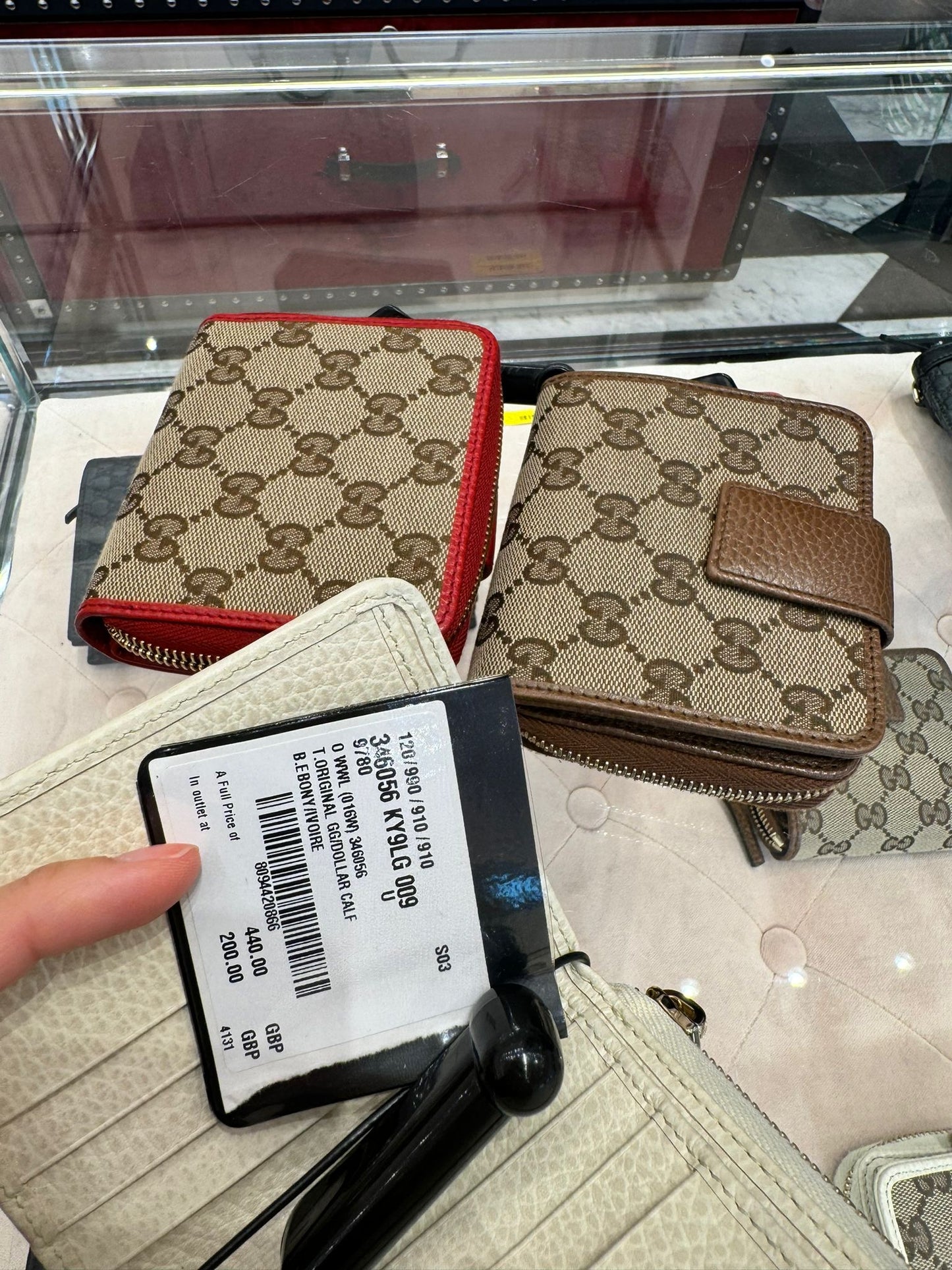 *@Gucci Canvas 織布短夾/440P200 🔔限時折🉐11000