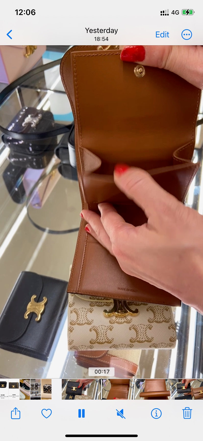 Celine▪️Flap Wallet Triomphe S 老花三折短夾/495E510 🉐19360🇪🇺