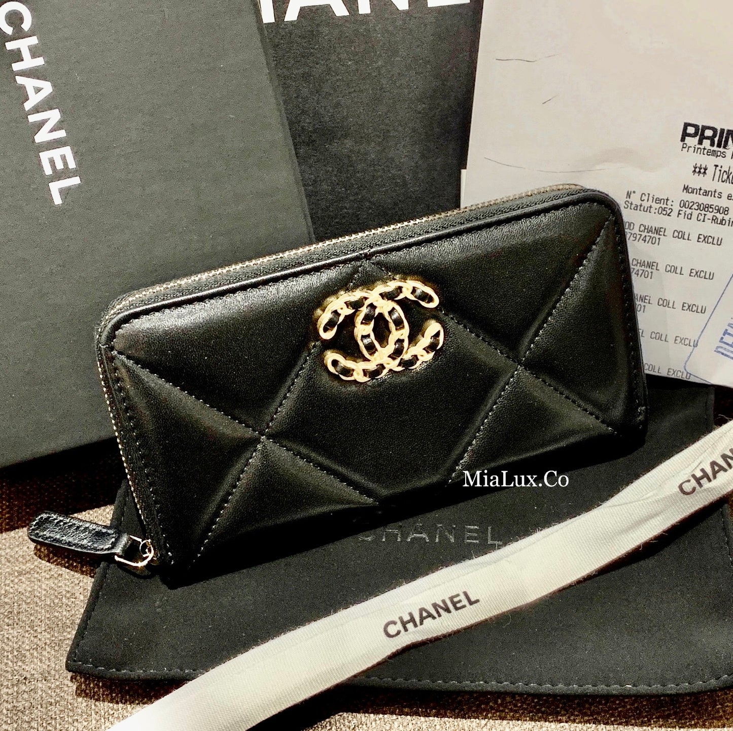 CHANEL▪️19 拉鍊中夾 AP0948 -