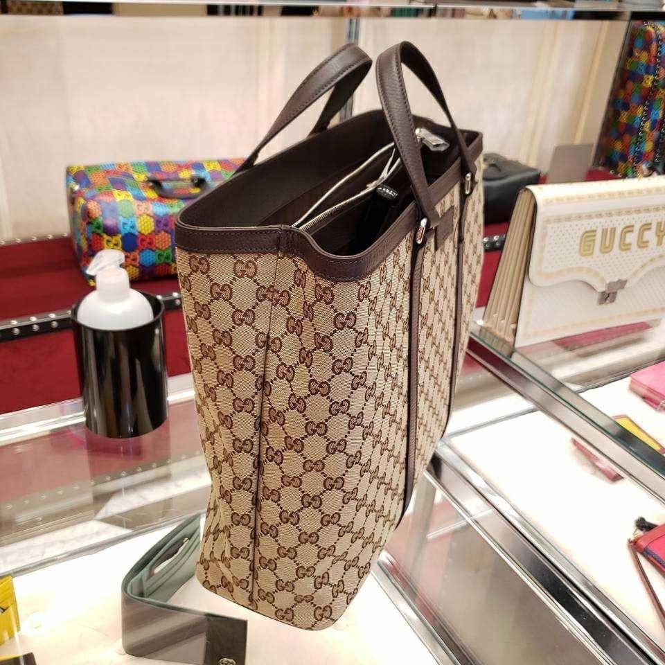 *@Gucci Canvas Tote L 大款男女款老花托特包/P500
