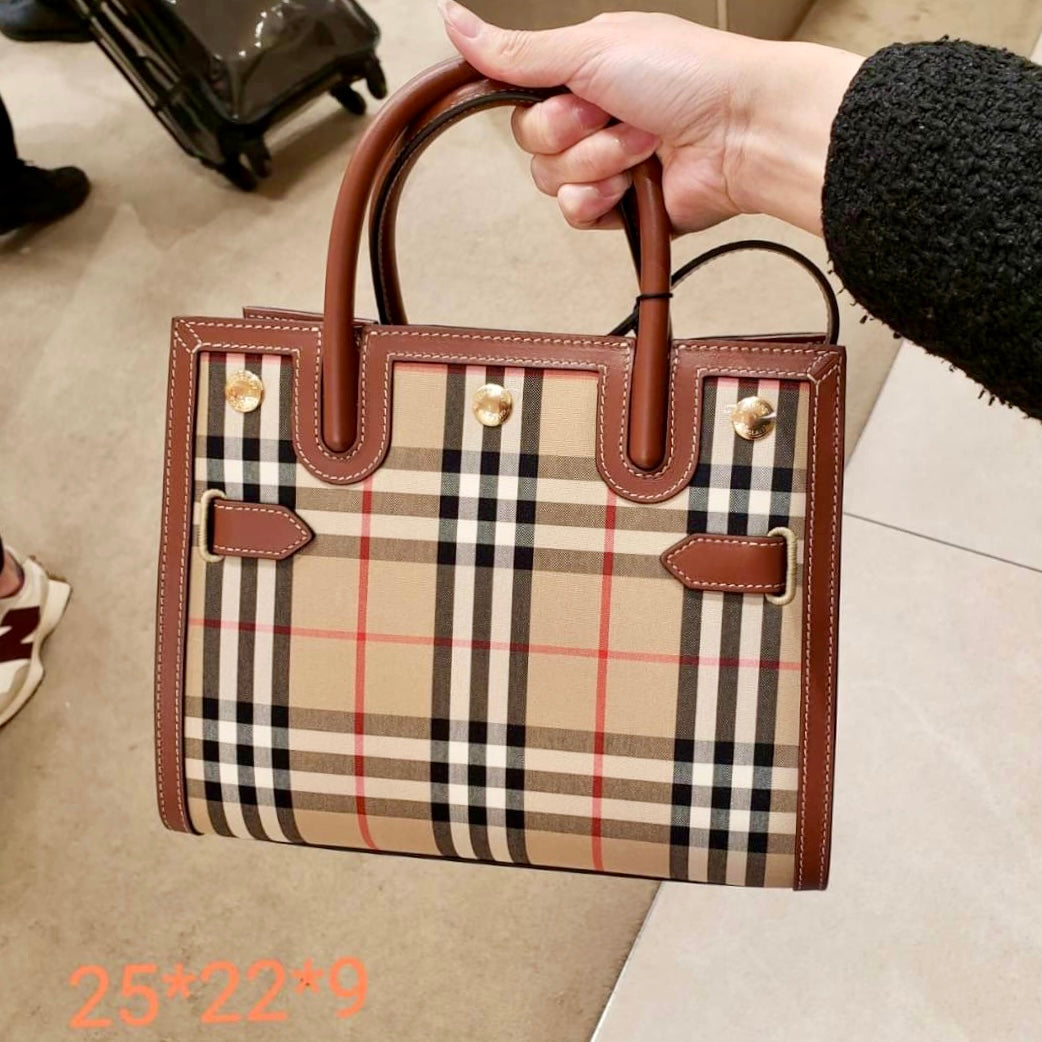 @Burberry Check Tote 小款格紋托特包/P895 🔥下殺🉐41280