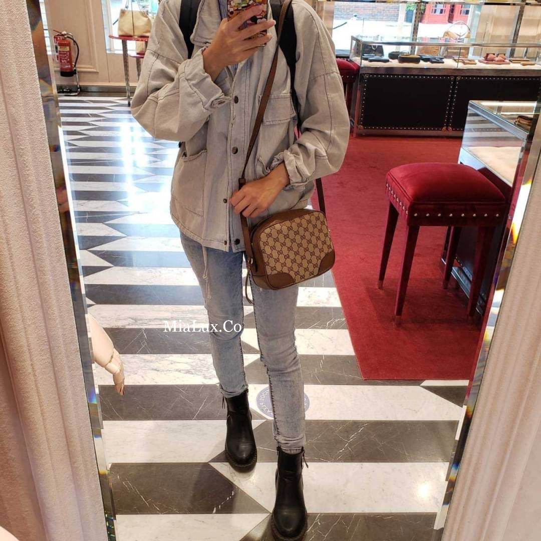 *@Gucci Canvas Camera Bag 老花相機包/P490
