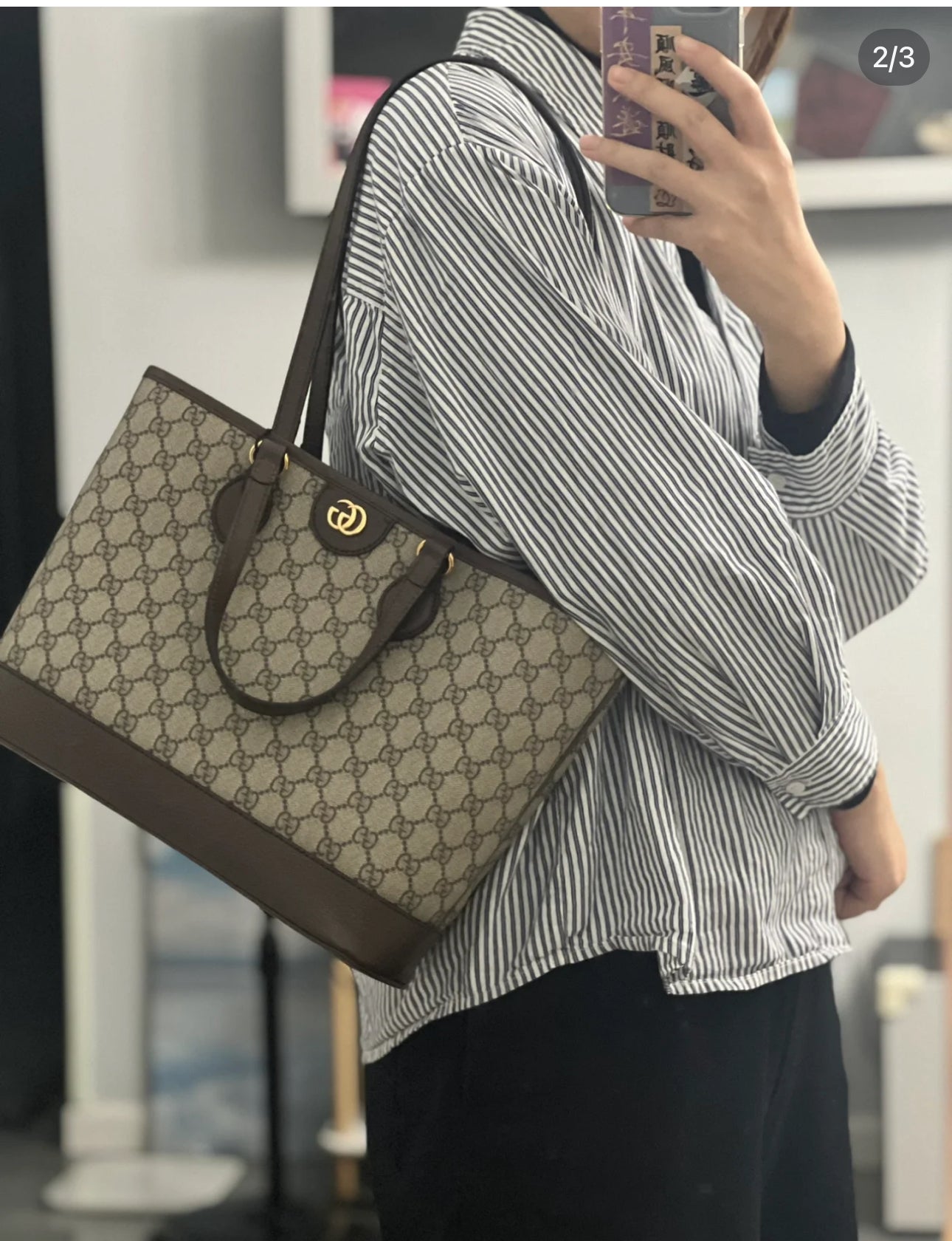 Gucci Ophidia GG Tote Mini 迷你老花托特包/1210 🉐49400