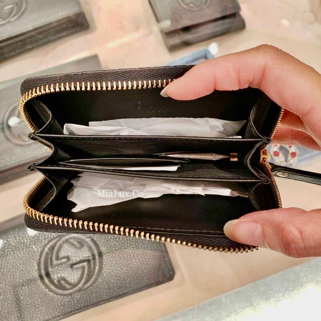 @Gucci Embossed Coin Purse Mini 迷你壓紋拉鍊零錢包/P195 🔔限時折🉐9980