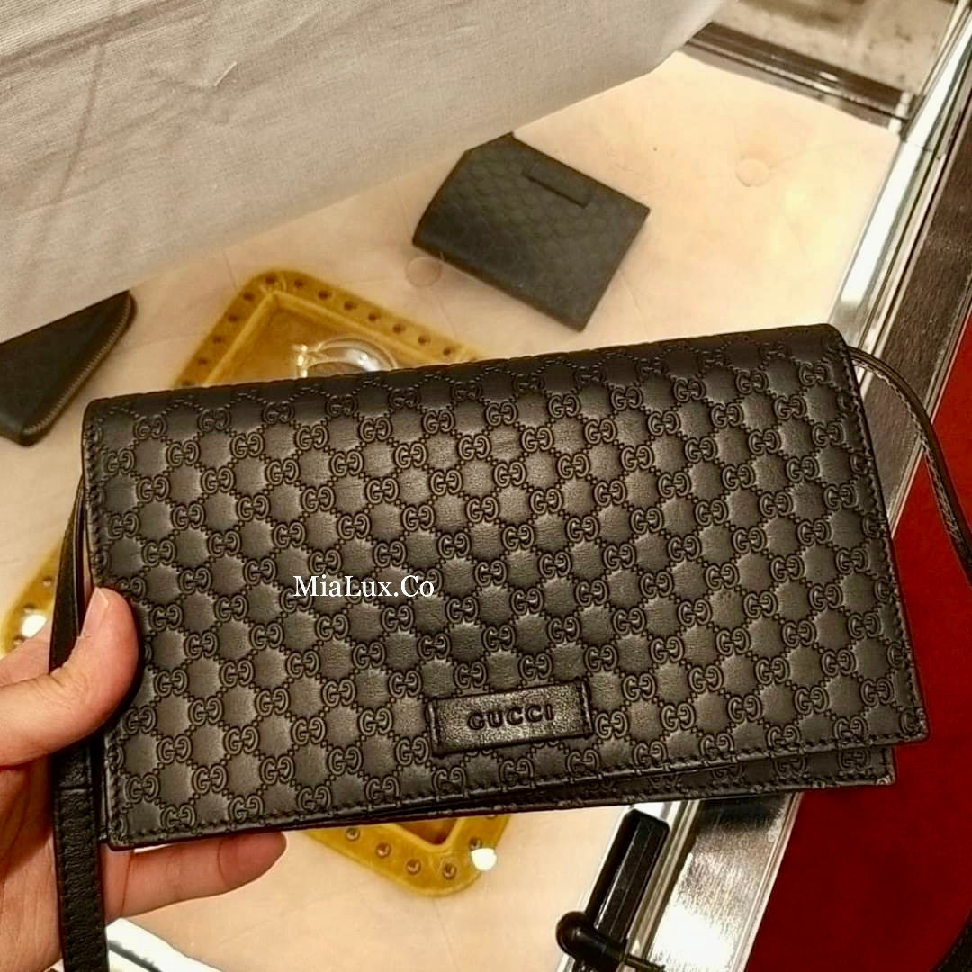 @Gucci▪️Embossed WOB 壓紋背帶錢包/335 🔔限時折🉐16080