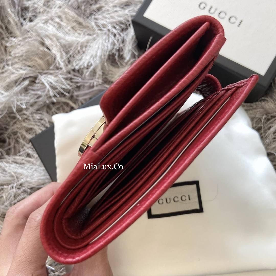 *@Gucci▪️Interlocking 雙G銀扣短夾/510P230 🔔限時折🉐11150