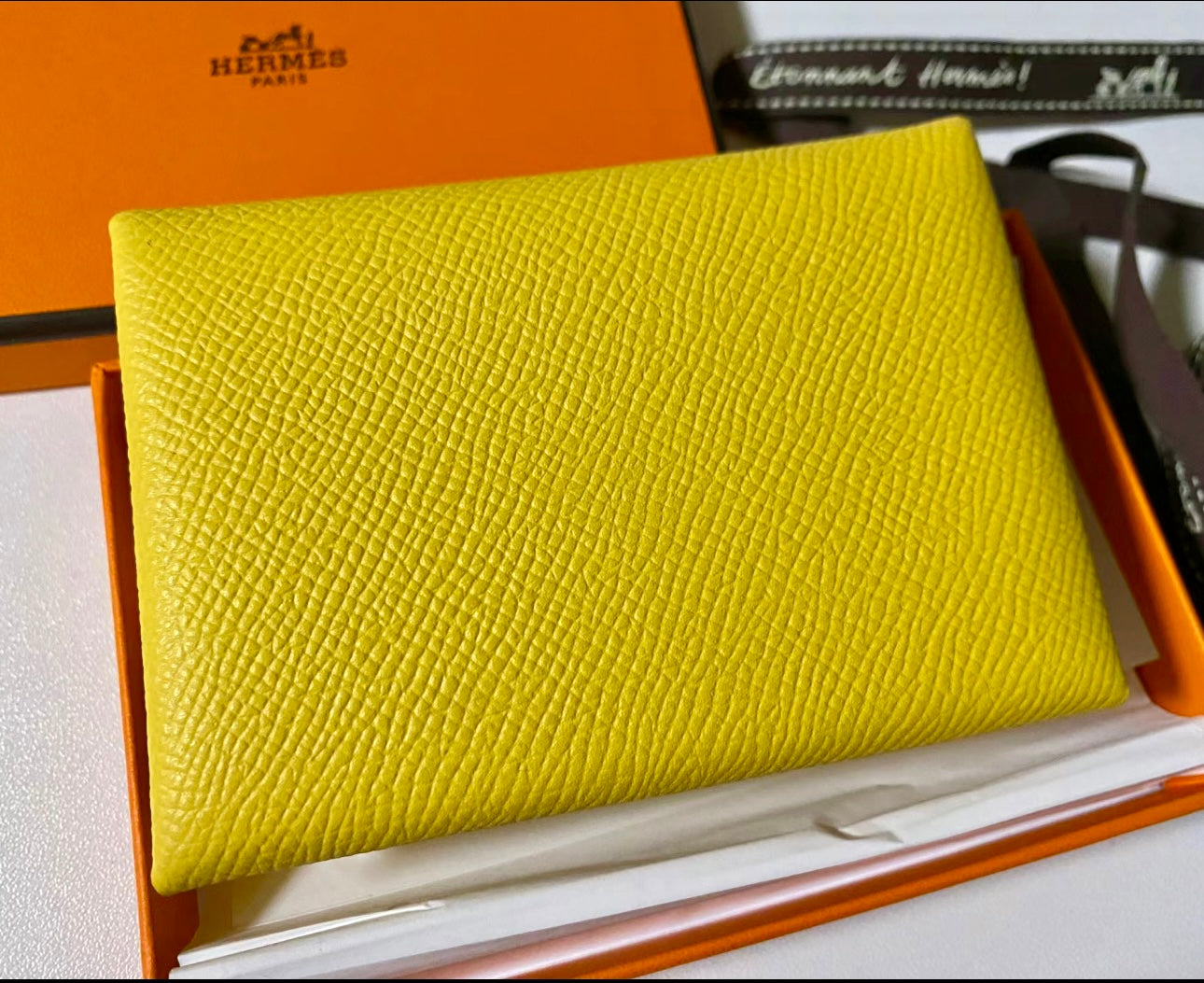 Hermes Calvi Duo Epsom皮卡夾錢包/455 ✨🉐20110