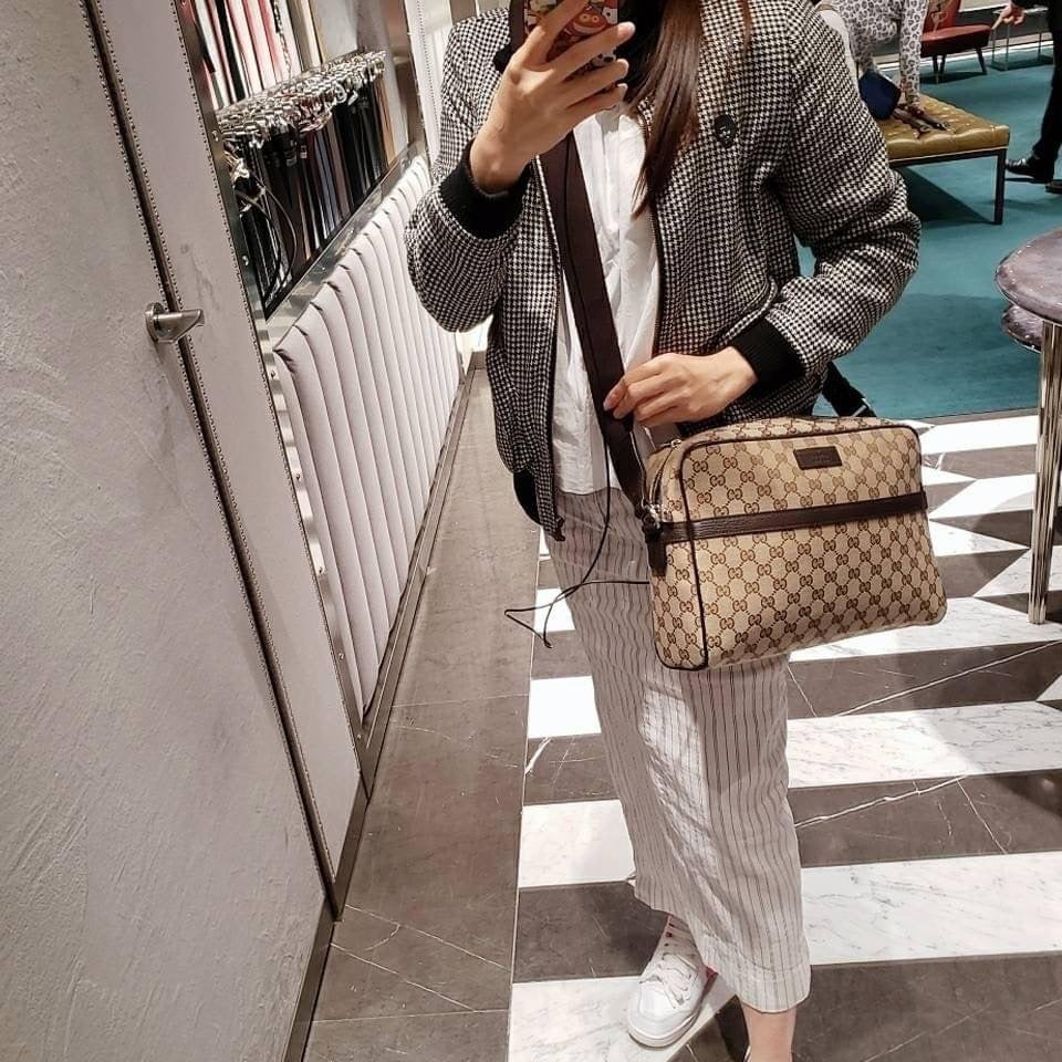 @Gucci Ophidia 男生款老花大郵差包/P490