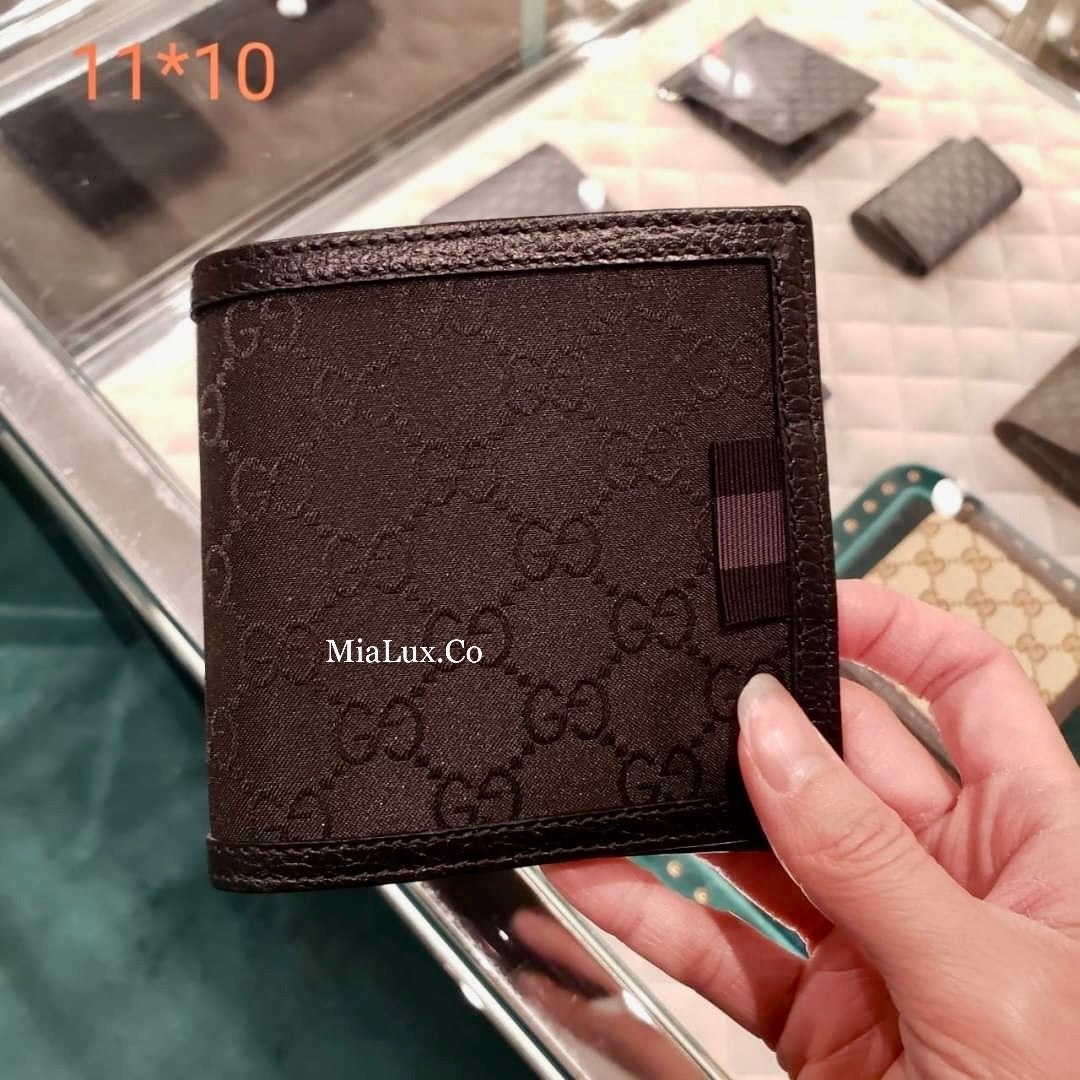 *@Gucci Canvas Wallet 男女款老花零錢短夾/P220