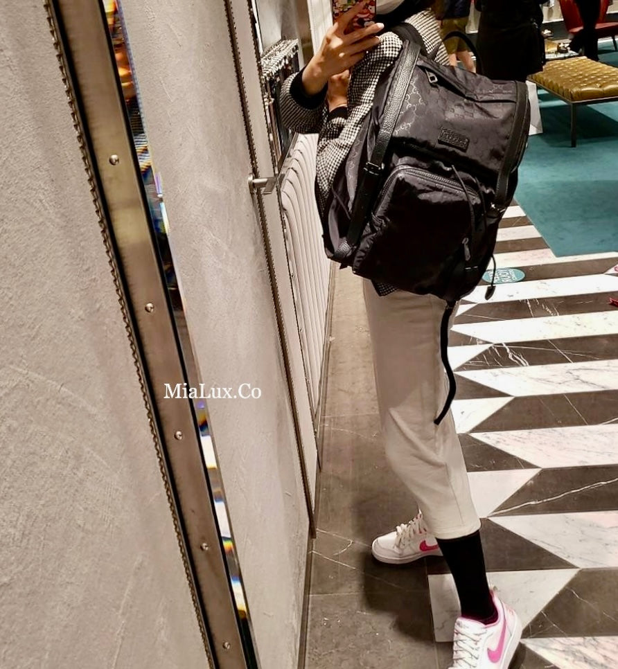 @Gucci Nylon 男生款黑後背包/P540
