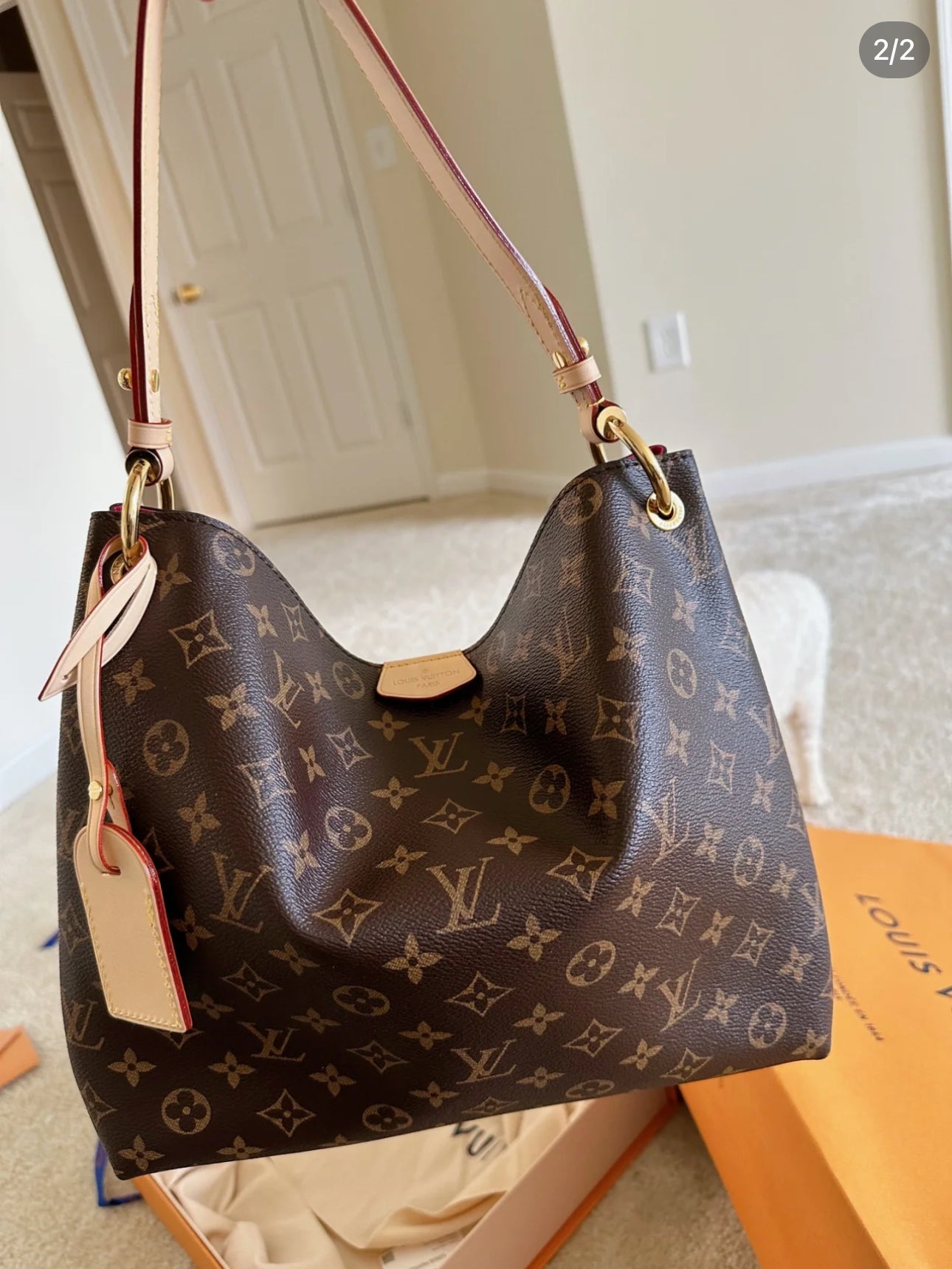 ❌LV Graceful PM Hobo 小款老花肩背包/1330 ✨🉐55530