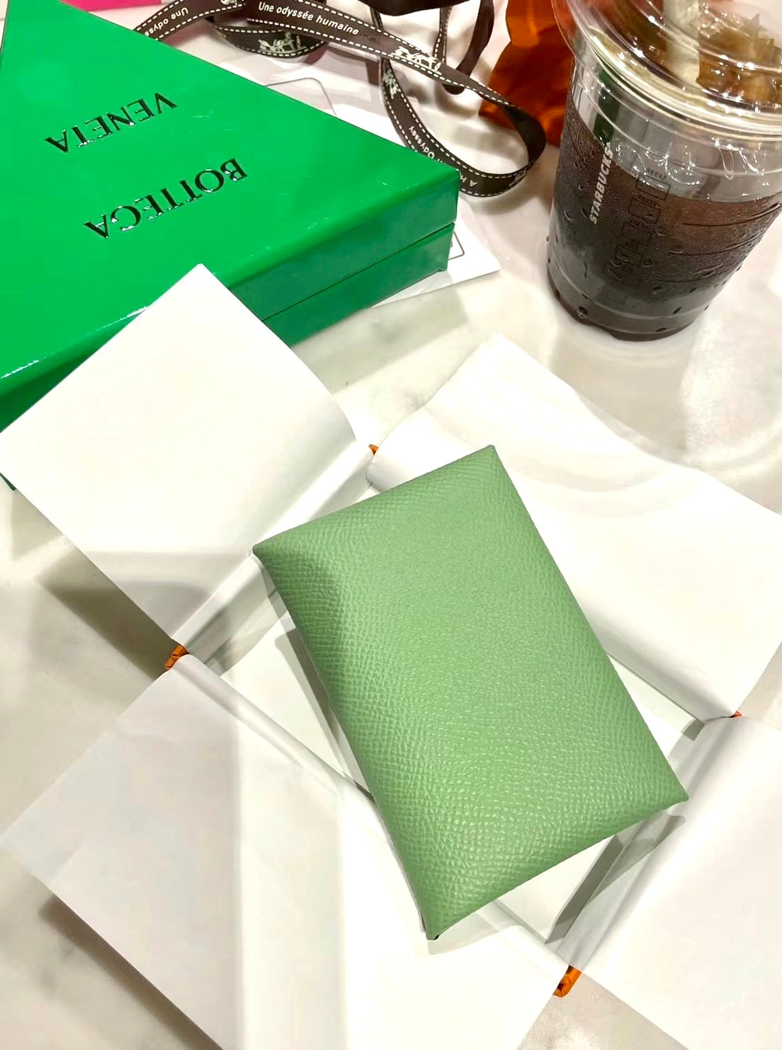 Hermes Calvi Duo Epsom皮卡夾錢包/455 ✨🉐20110