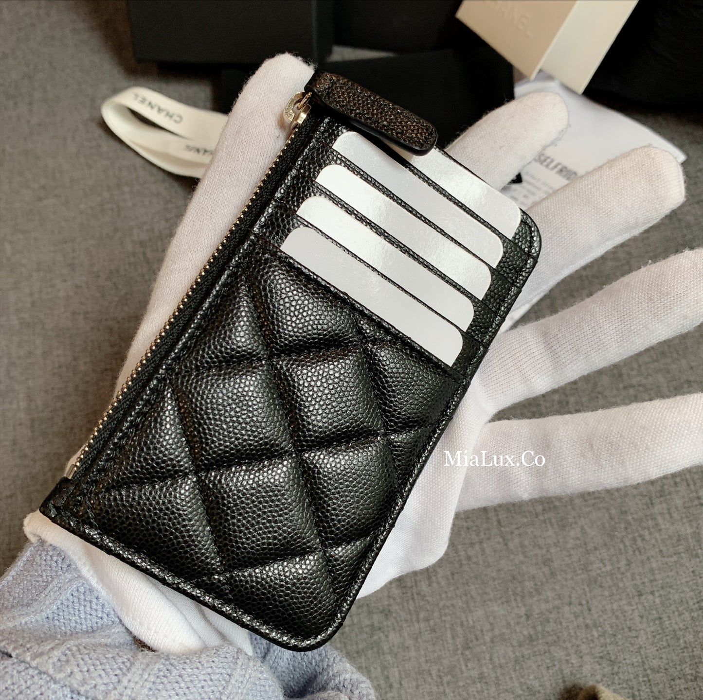 CHANEL▪️CF CARD HOLDER 拉鍊卡層卡夾 -