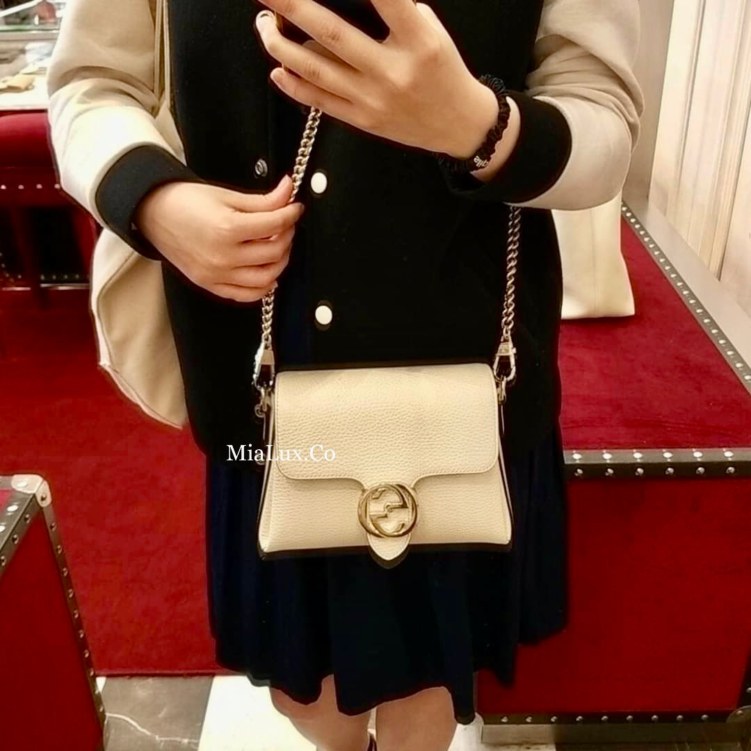 *@Gucci▪️Calfskin Flap Bag 梯形銀扣翻蓋包/P690 🔔限時折🉐32050